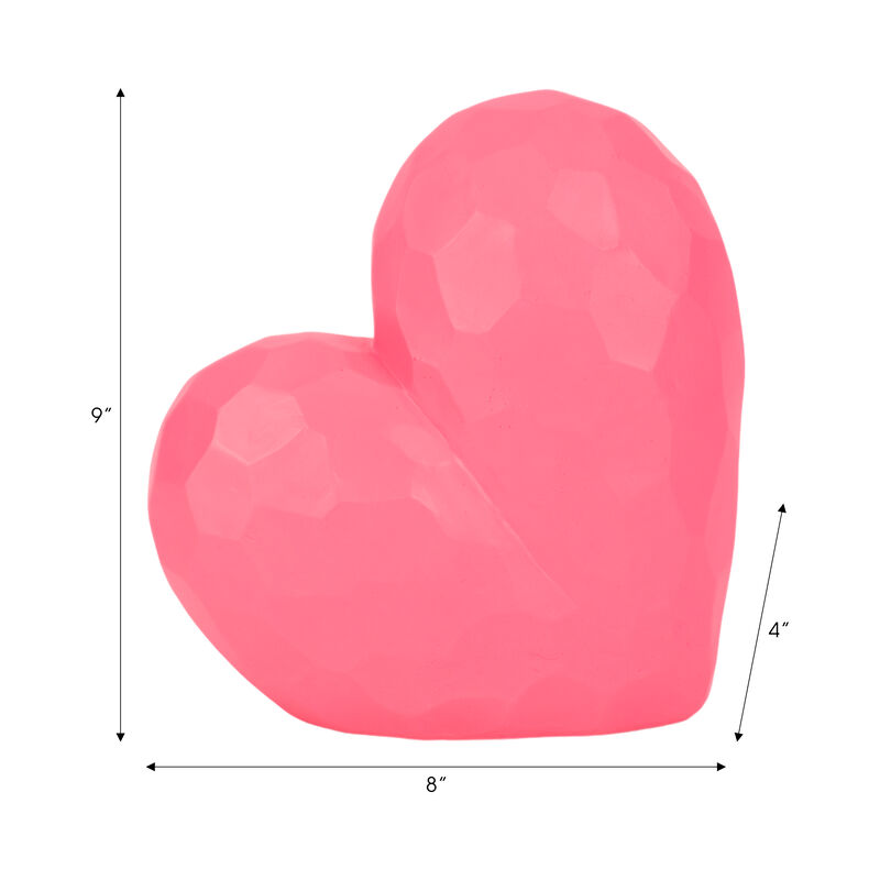 Pink 9" Heart Decor image number 7