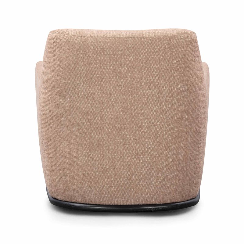 TOV Furniture Mado Peach Textured Fabric Swivel Accent Chair image number 3