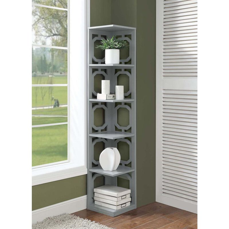 Convience Concept, Inc. Omega 5 Tier Corner Bookcase