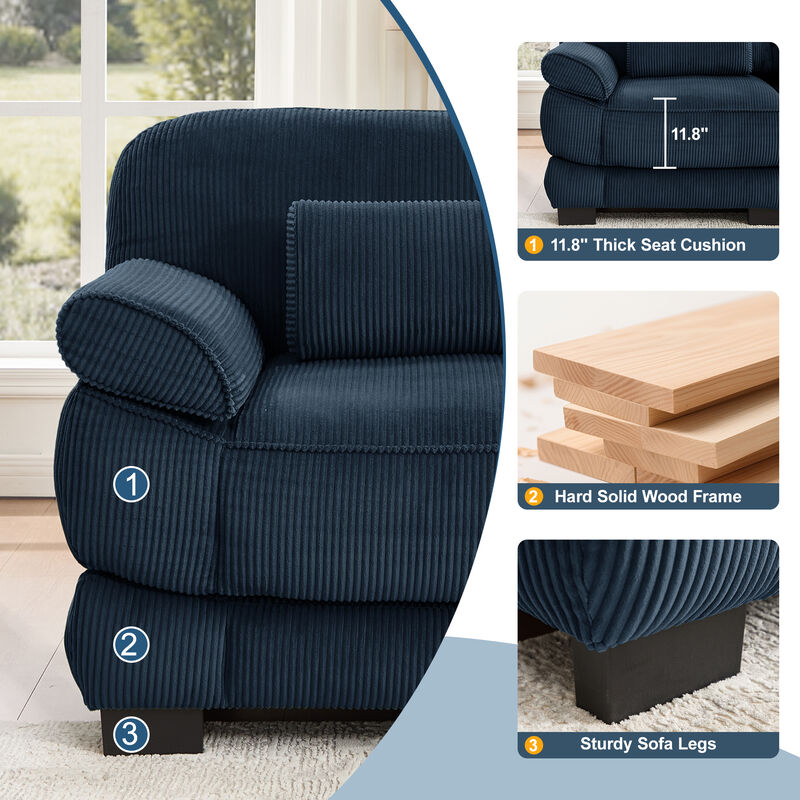 Rongir 2-Seater Sofa with Ottoman image number 7