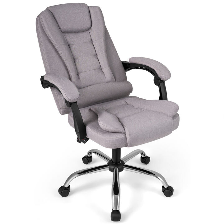 Ergonomic Executive Office Chair High Back with Armrests and Leather Seat