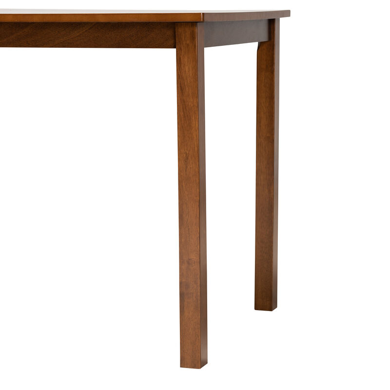 Baxton Studio Eveline Modern Brown Finished Wood 43-Inch Dining Table.