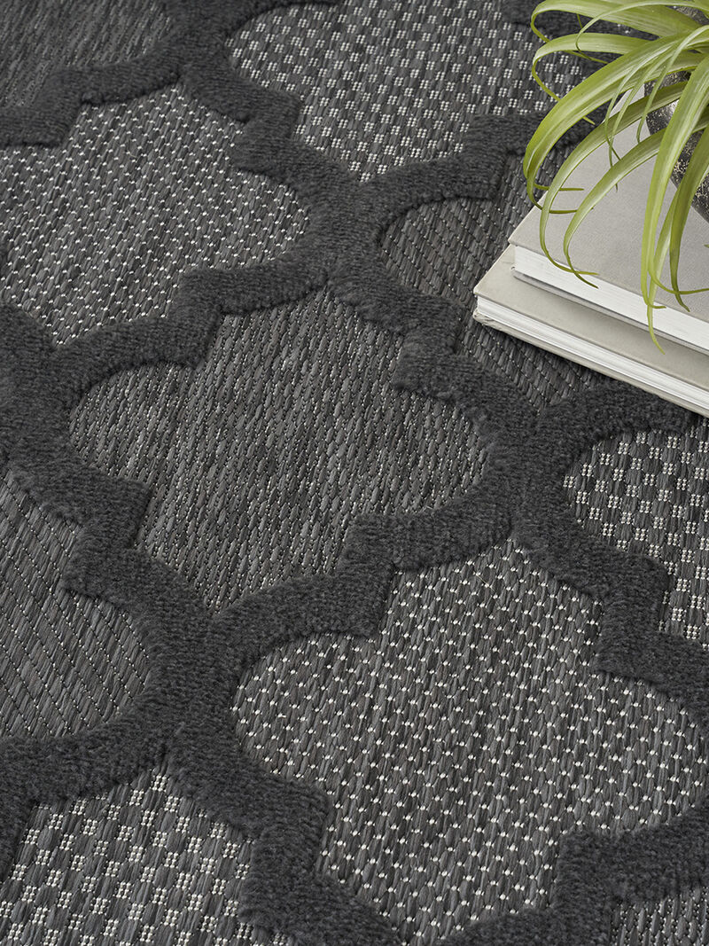 Easy Care NES01 Charcoal/Black 9' x Square Rug