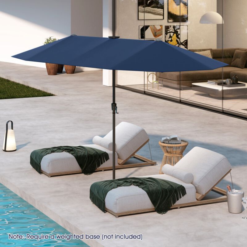 15 rectangular patio umbrella Rectangular Patio Umbrella Metal 15x9ft main image 1