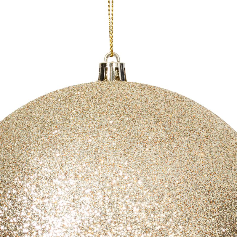 Vickerman 6" Champagne 4 Finish Ball Ornament 4 per Box image number 3