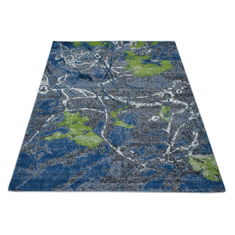 RUGSOTIC CARPETS MACHINE MADE HEATSET POLYPROPYLENE AREA RUGS  - Rectangle Shape, Floral Modern Design, Midium Pile Machine Made Area Rugs for Living Room (M00018) image number 2