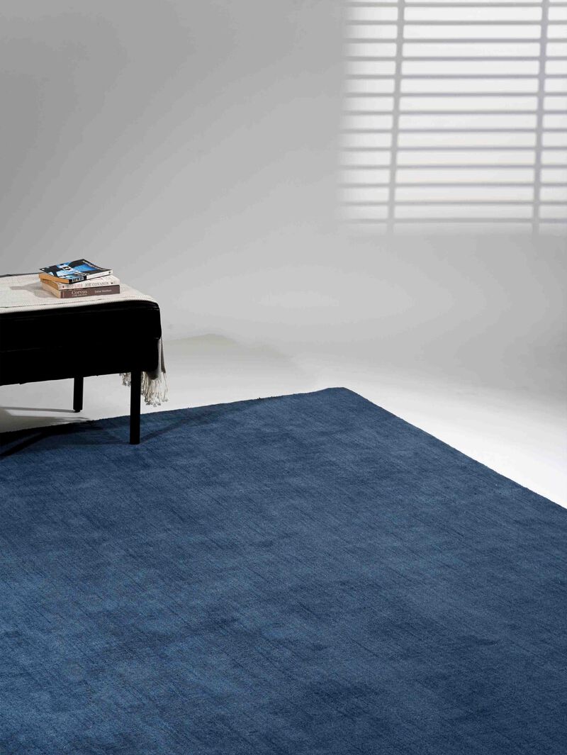 RUGSOTIC CARPETS HAND KNOTTED LOOM WOOL ECO-FRIENDLY AREA RUGS  - Rectangle, Solid Plain Design, High Pile Handmade Anti Skid Area Rugs for Living Room, Bed Room (L00111) image number 1