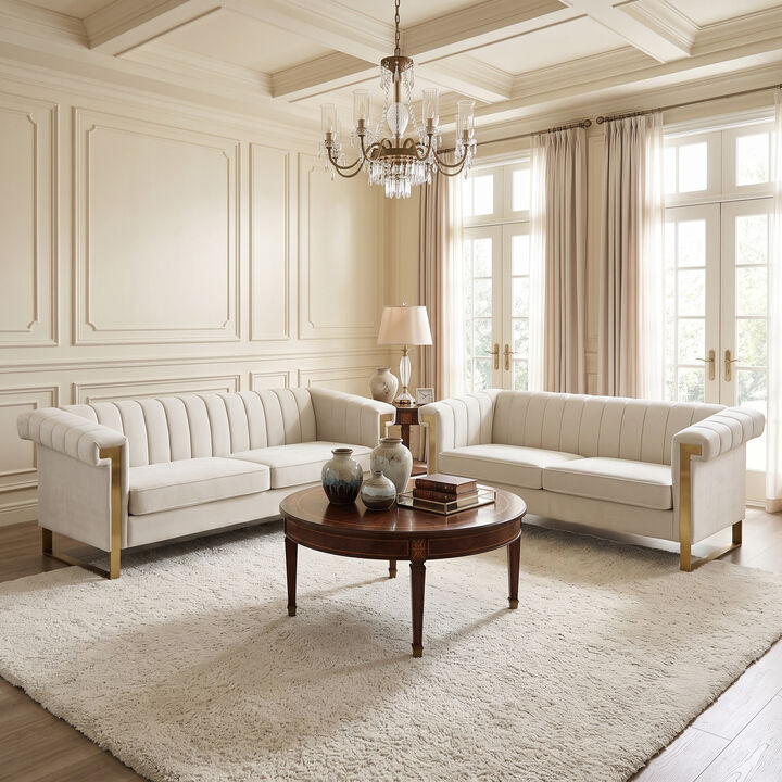 Satwud Luxury Velvet Sofa Set