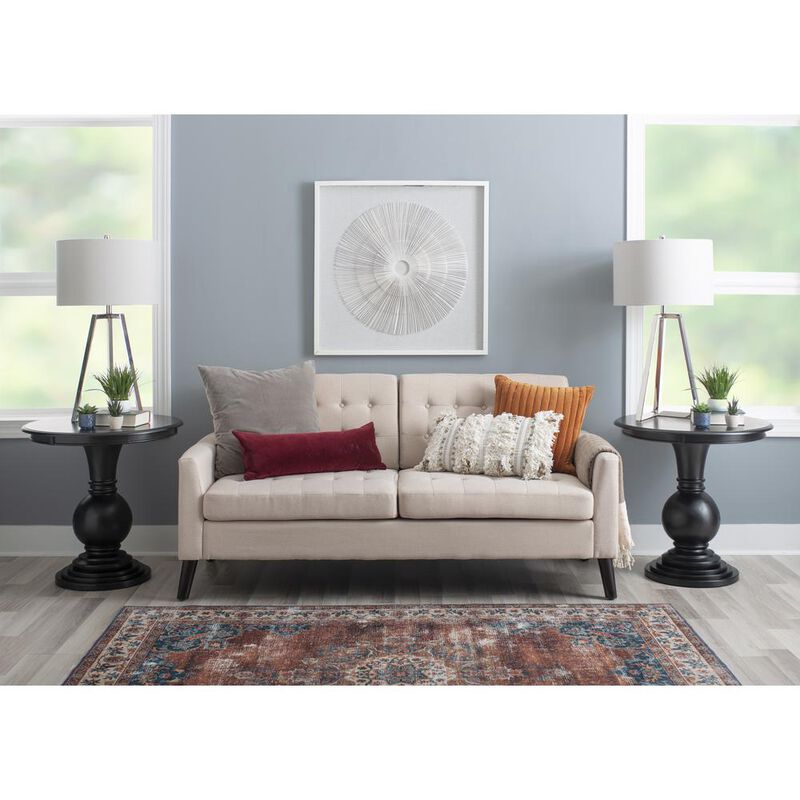 Linon Adeline Round Accent Table Black