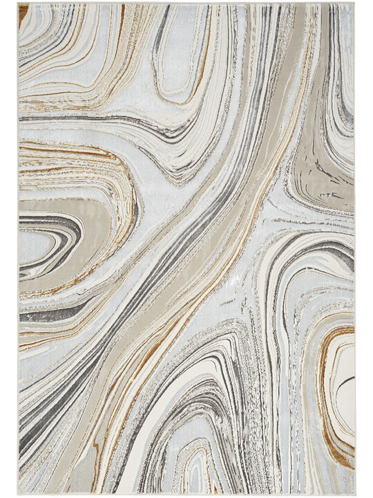 Glitz GLZ21 Gray/Gold 3'11" x 5'11" Rug