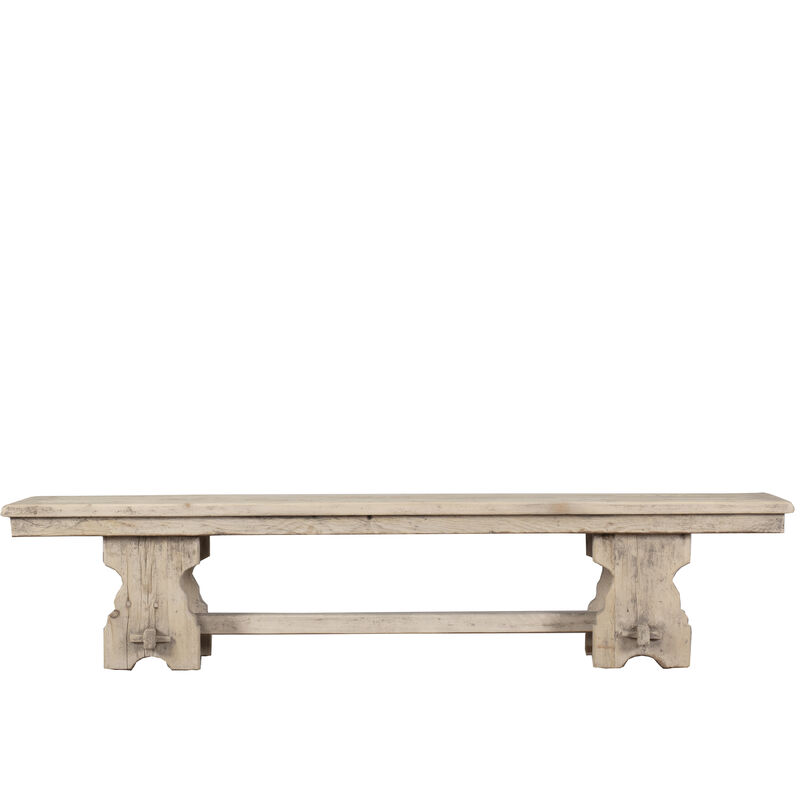 Solid Elm Bench in Weathered Natural image number 0