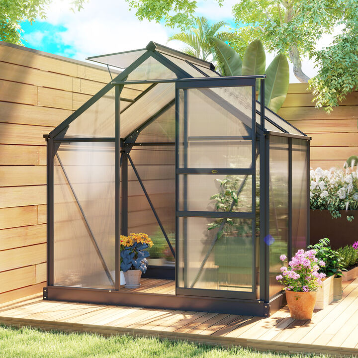 Hivvago 6.2' x 4.3' Walk-in Polycarbonate Greenhouse Kit