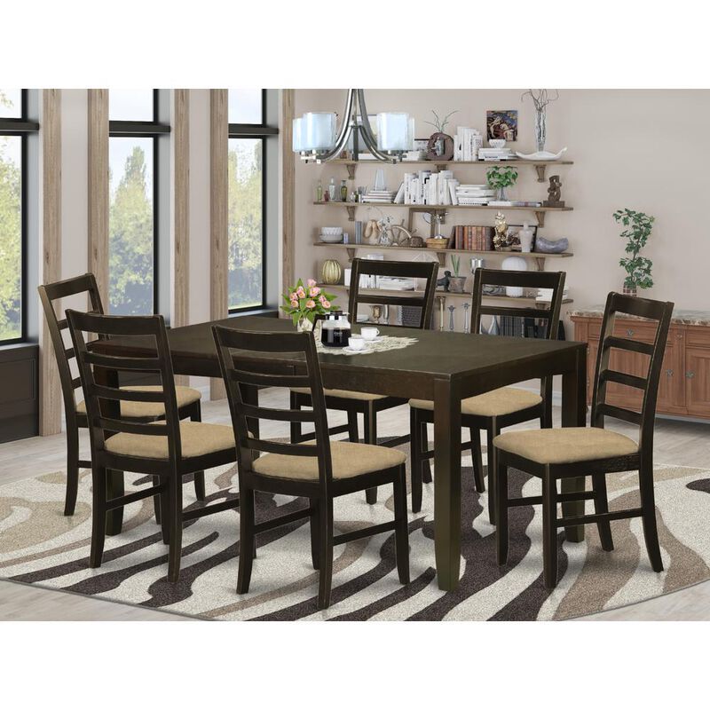7 Pc Dining room set-Dining Table with Leaf and 6 Dining Chairs