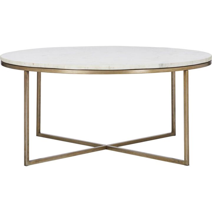 Renwil Lova ANTIQUE BRASS COFFEE TABLE