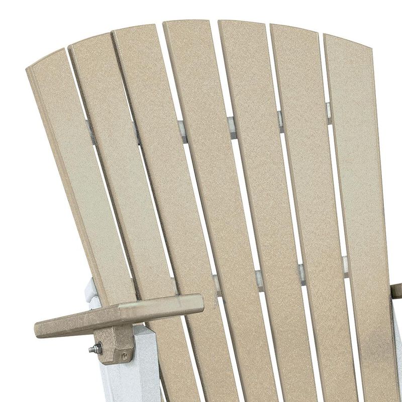 Foldable Adirondack Chair in Weatherwood and White