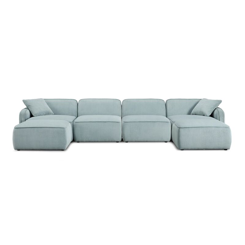 Travie Performance Corduroy Velvet 6-Piece Modular U-Sectional image number 1