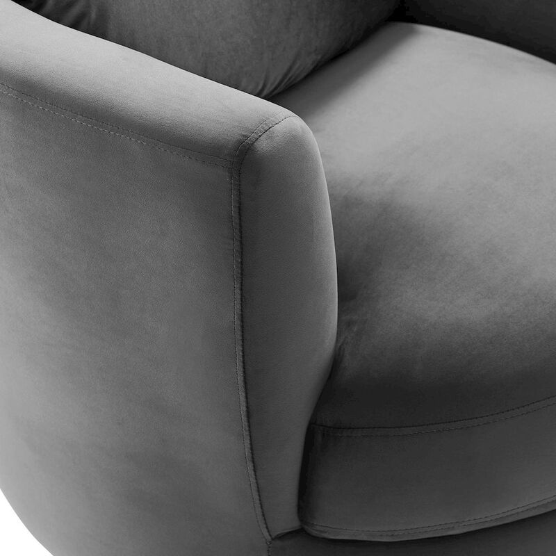 Pirouette Performance Velvet Swivel Armchair image number 4