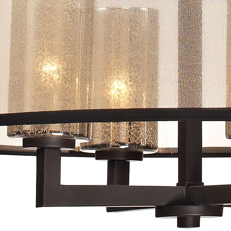 Diffusion 24'' Wide 4-Light Bronze Chandelier image number 4