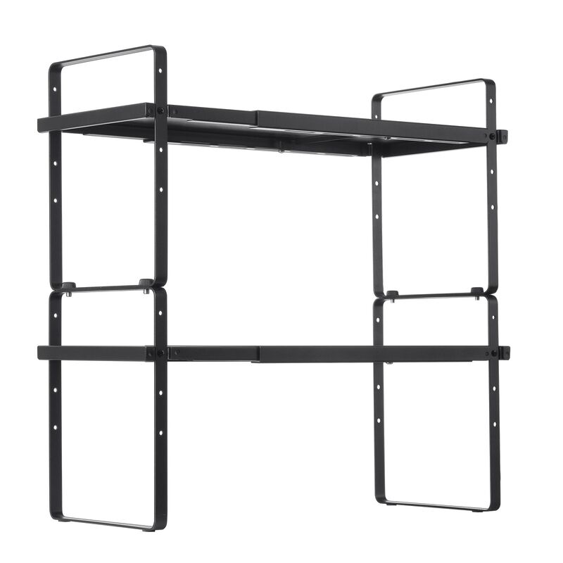 2-Tier Cabinet Organizer Shelf Steel Counter Spice Rack for Kitchen image number 8