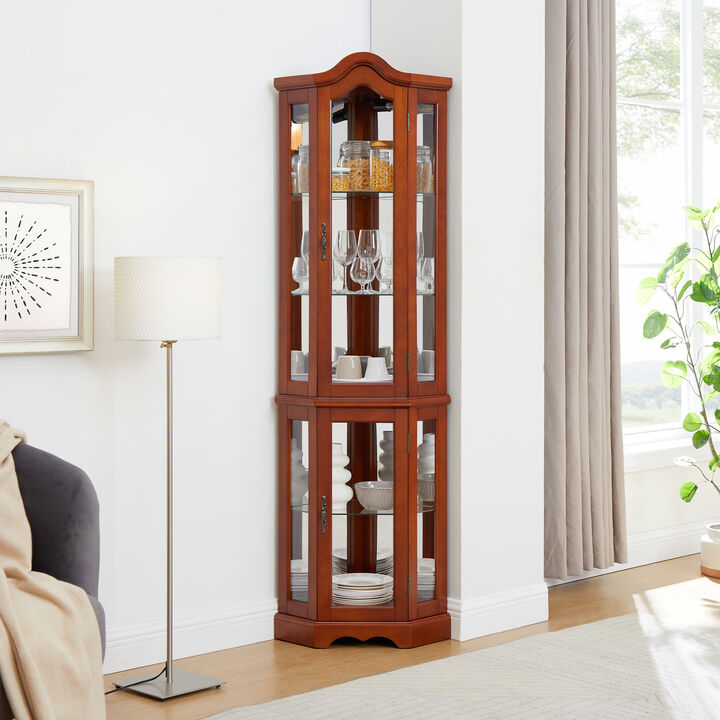 Bozust Corner Curio Cabinet