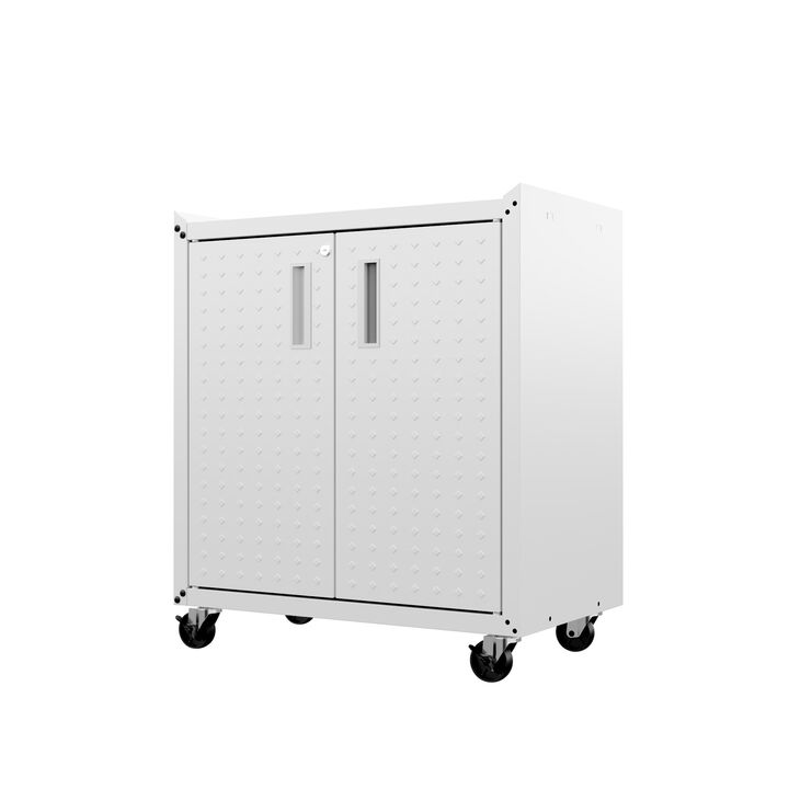 Fortress White Rolling Cabinet