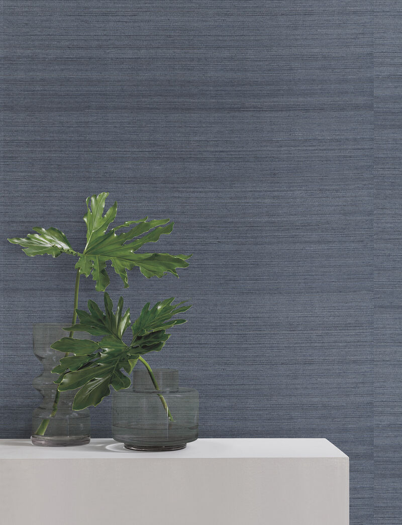 Horizon Abaca Indigo Wallpaper (Set of 2) image number 1