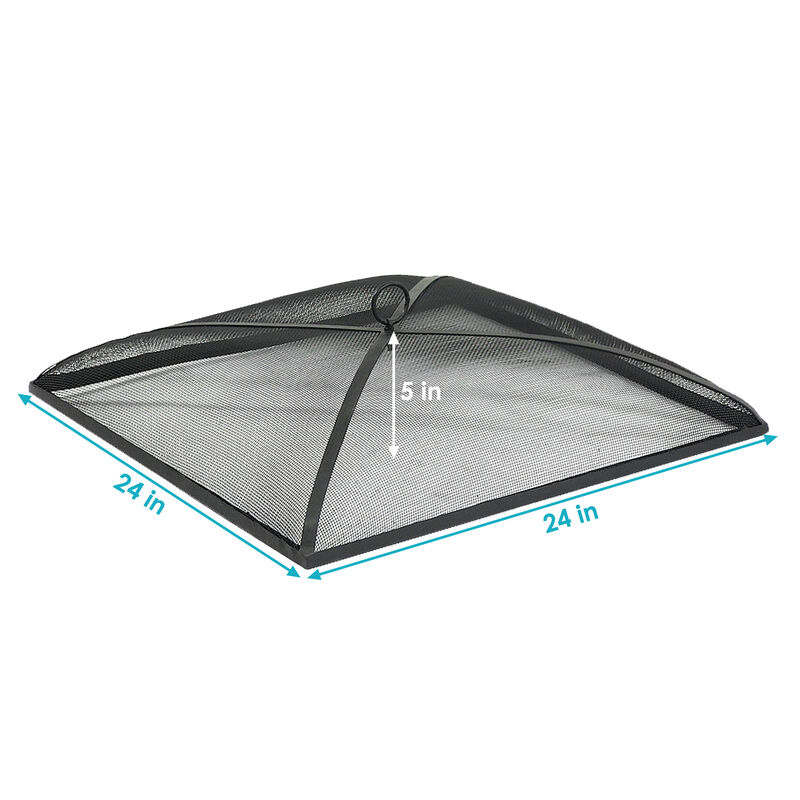 Sunnydaze Square Steel Mesh Fire Pit Spark Screen