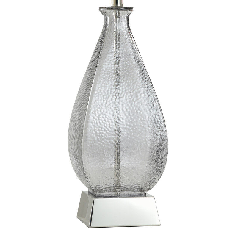 Smoke Seeded Glass Table Lamp