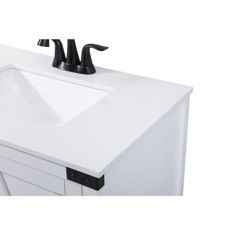 Elegant Kitchen and Bath 30 inch Single bathroom vanity in white