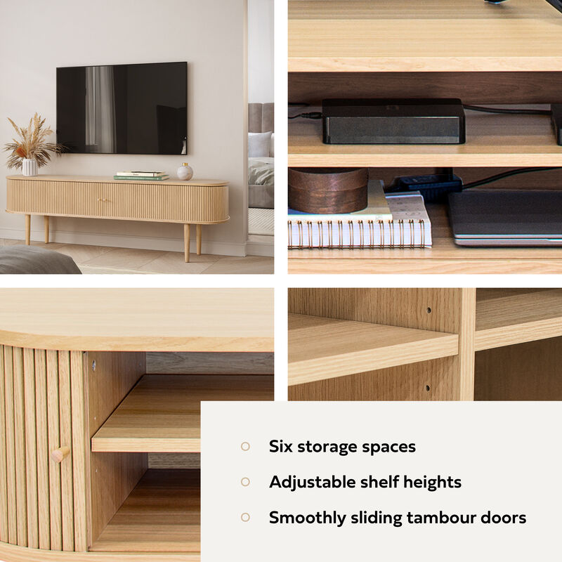 SLIDDO 71 TV Stand with storage.