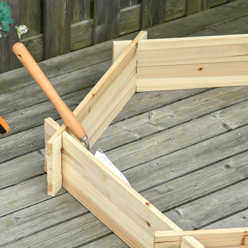 Hivvago 39x36 in Screwless Hexagon Raised Garden Bed image number 6