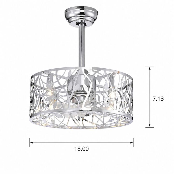 ELEMENT ACE 18 Inch Caged Industrial Ceiling Fan with Lights, 5 Blades 3 Speed Reversible Fan with Remote for Living Room, Bedroom