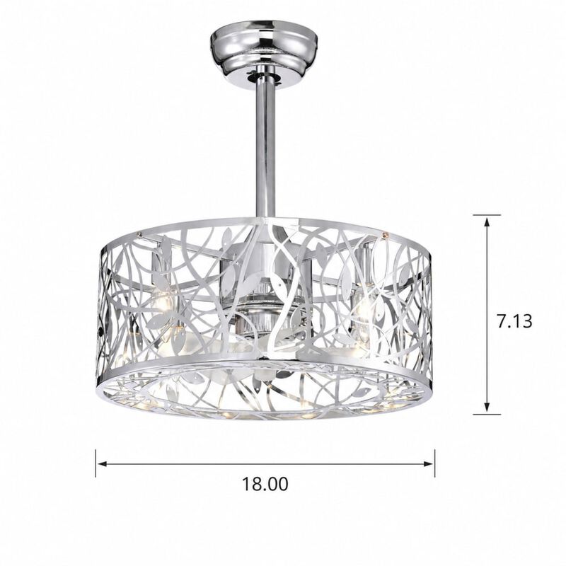 ELEMENT ACE 18 Inch Caged Industrial Ceiling Fan with Lights, 5 Blades 3 Speed Reversible Fan with Remote for Living Room, Bedroom image number 1