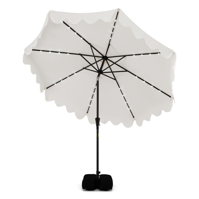 11 ft patio umbrellas Forever Patio 11Ft. Octagon Auto Tilt Umbrella Sunbrella Canvas Antique Beige / Bronze