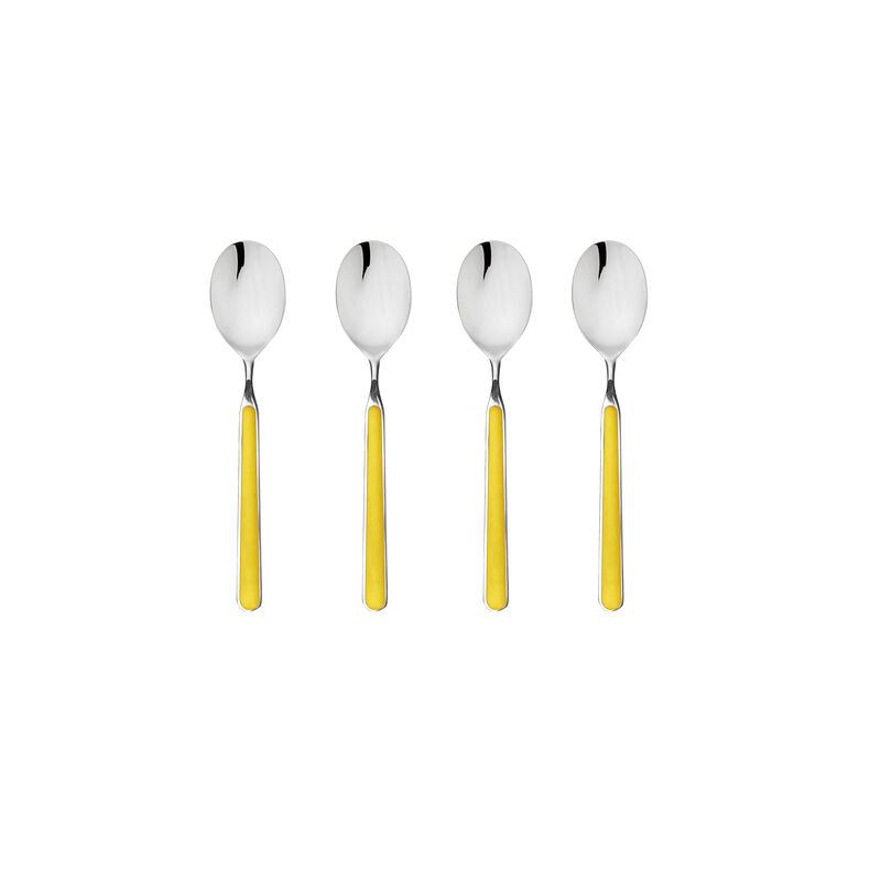 Fantasia 4-Piece Coffee Spoon Set in Yellow
