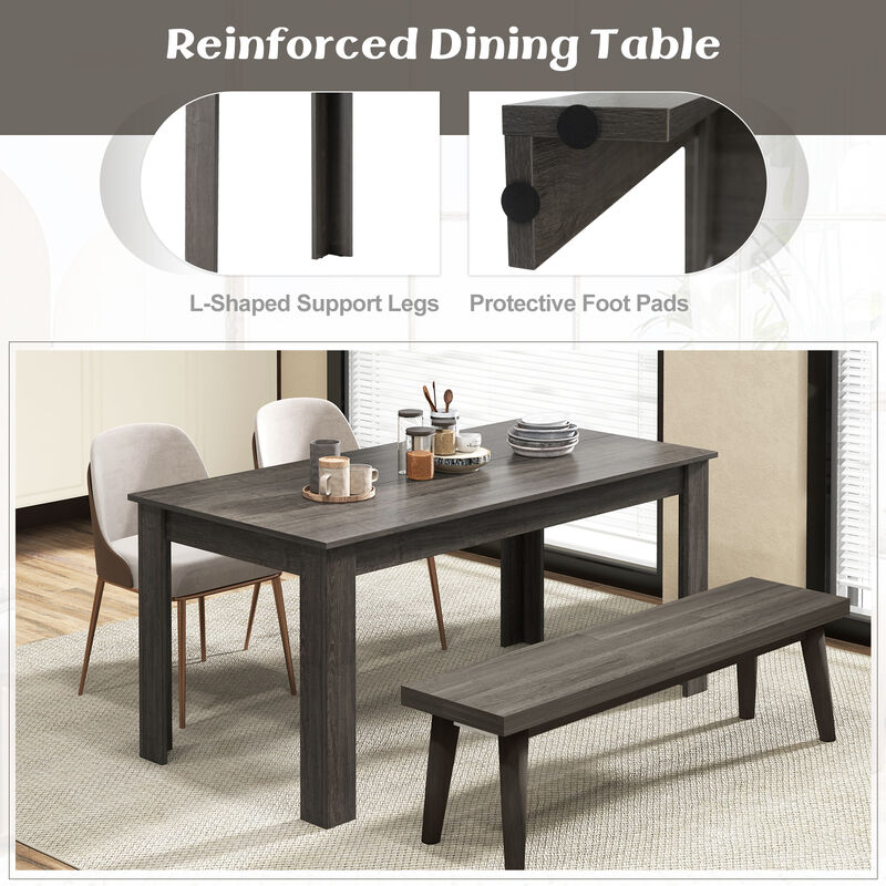 63-Inch Modern Rectangular Dining Table &ndash; Sleek Kitchen Table for Contemporary Spaces