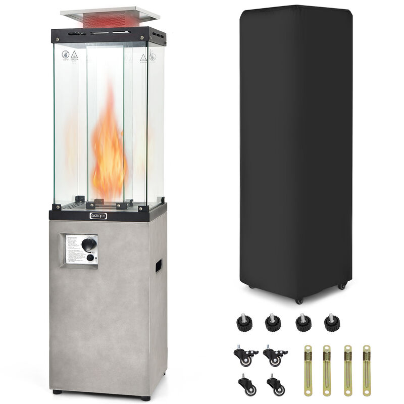 41 000 BTU Propane Patio Heater with Metal Hood