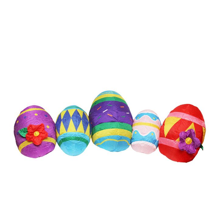 10' Inflatable Lighted Easter Eggs Outdoor Decoration