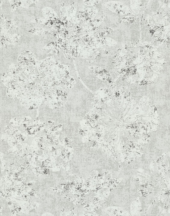 Kala Platinum Floral Wallpaper