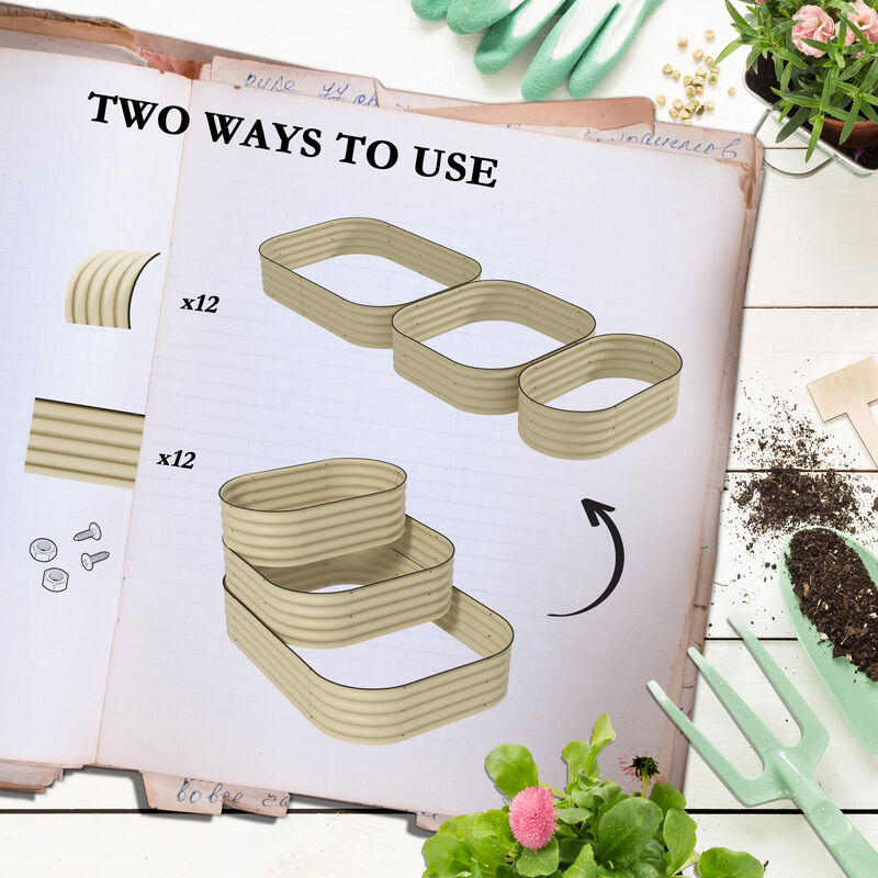 Hivvago 3-Tier Raised Garden Bed Set image number 5