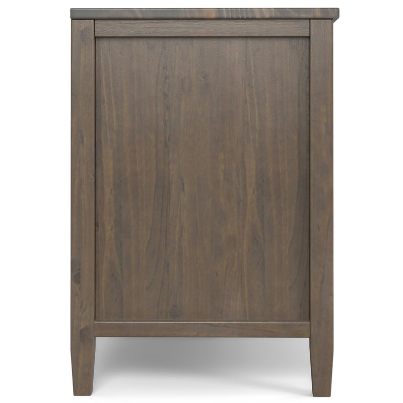 Ela SOLID WOOD 72 inch Wide Transitional TV Media Stand in Smoky Brown For TVs up to 80 inches