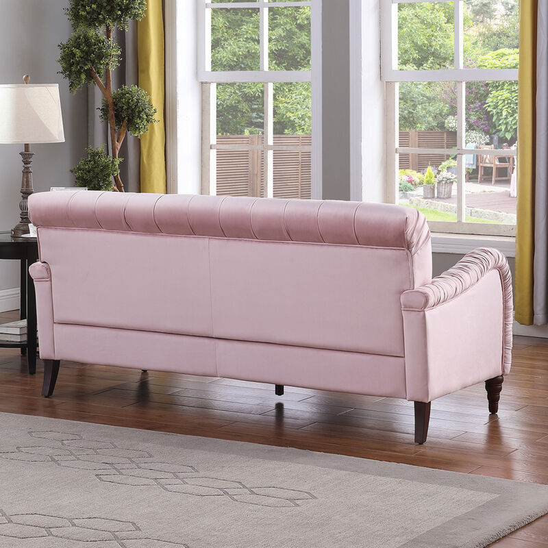 2229, PINK Chesterfield 3 seater, modern sofa