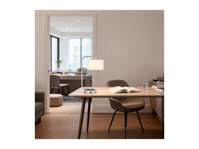 Modern Fabric Desk Lamp For Living Room Bedroom Office image number 3