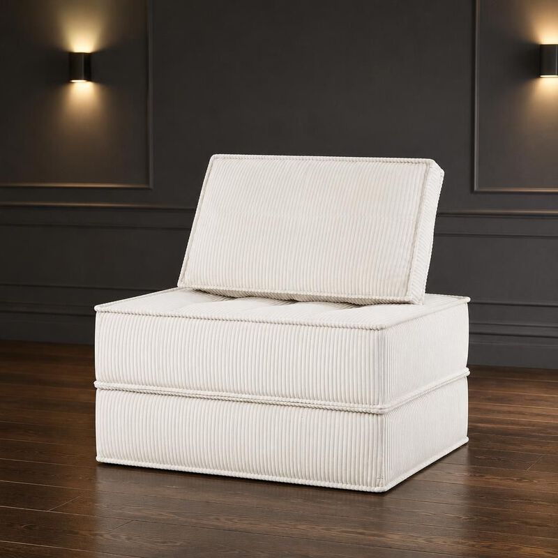 GOODSILO Modular Single Seater Sofa with DIY Multi-Combination Design, Skin-Friendly Fabric for Living Room image number 3