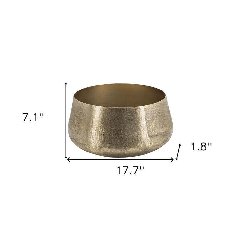 HomeRoots Set of Two Gold Aluminum Round Table Vases image number 5