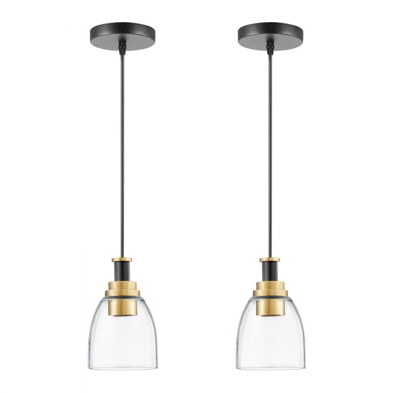 Set of 2 Pendant Light Adjustable Hanging Lights for Kitchen, Entryway, or Hallway image number 7