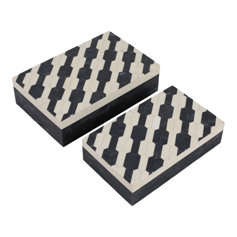 Geo Chain Pattern Resin Boxes image number 0