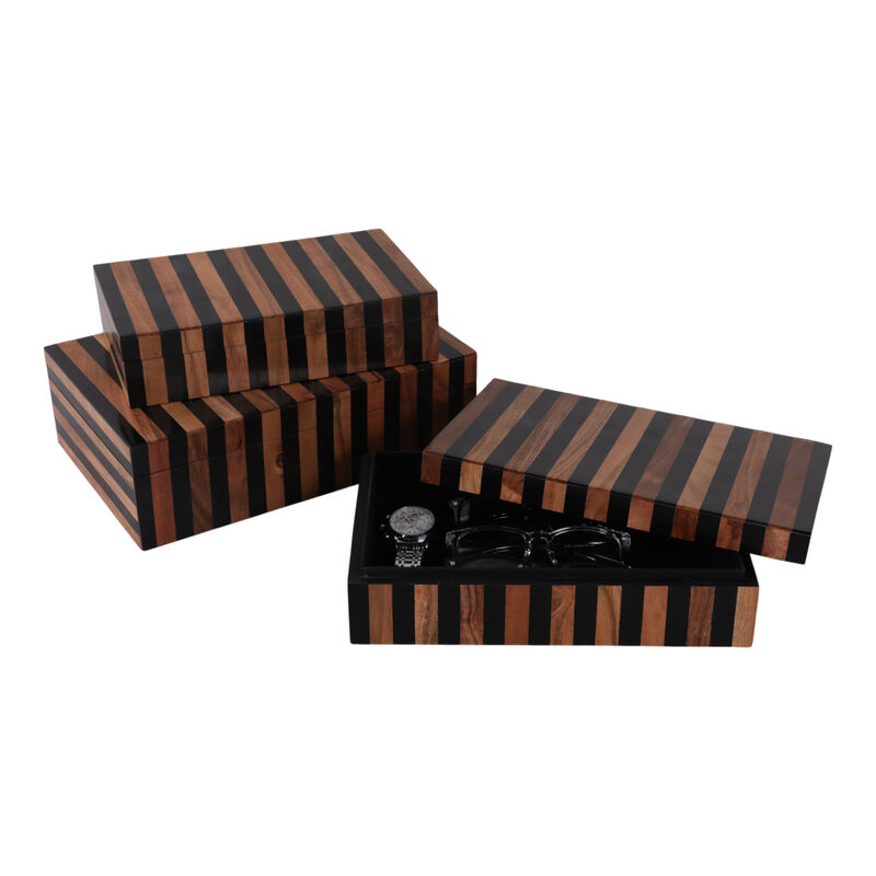 S/3 10/11/12 Striped Boxes image number 1