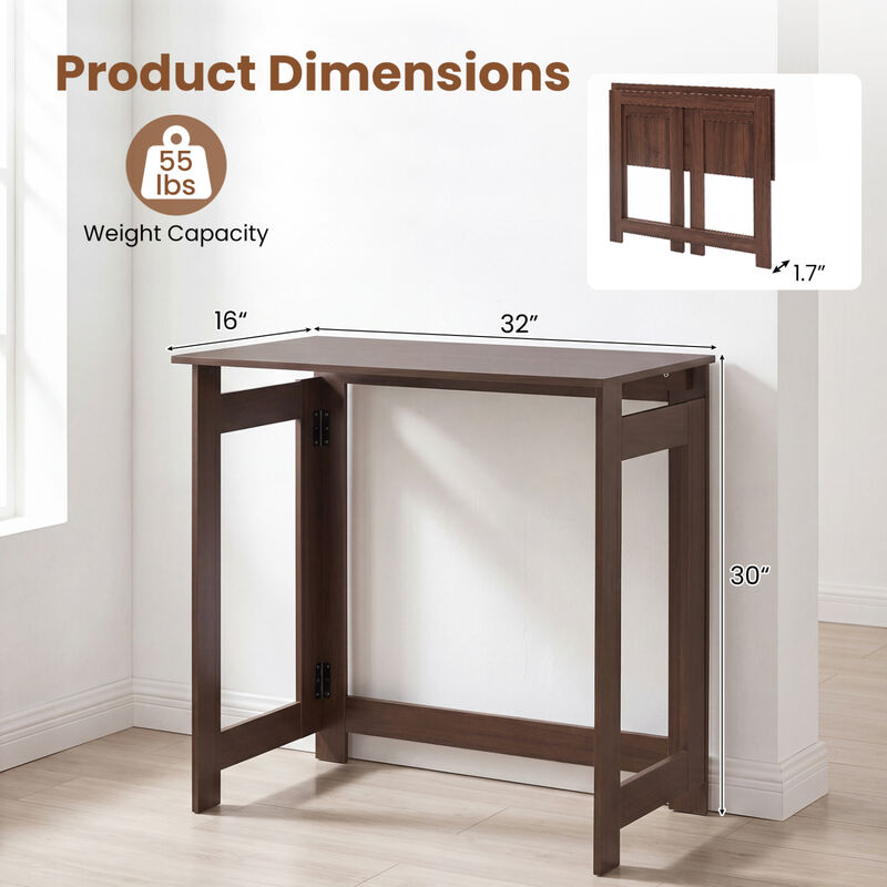 Narrow Folding Console Table with Collapsible Legs for Small Spaces image number 2