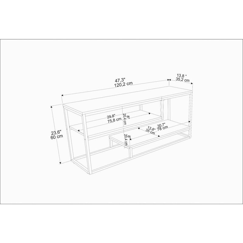 Decorotika Lorin Tv Stand - Ephesus White